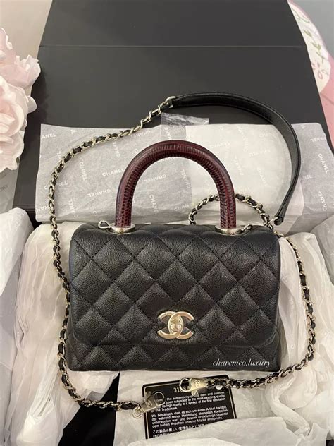 extra mini coco handle chanel|Chanel mini coco handle bag.